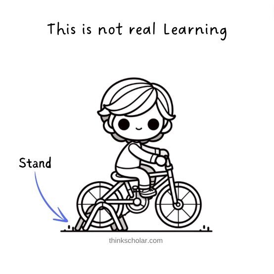 You can’t learn to ride Bicycle, with Stand On